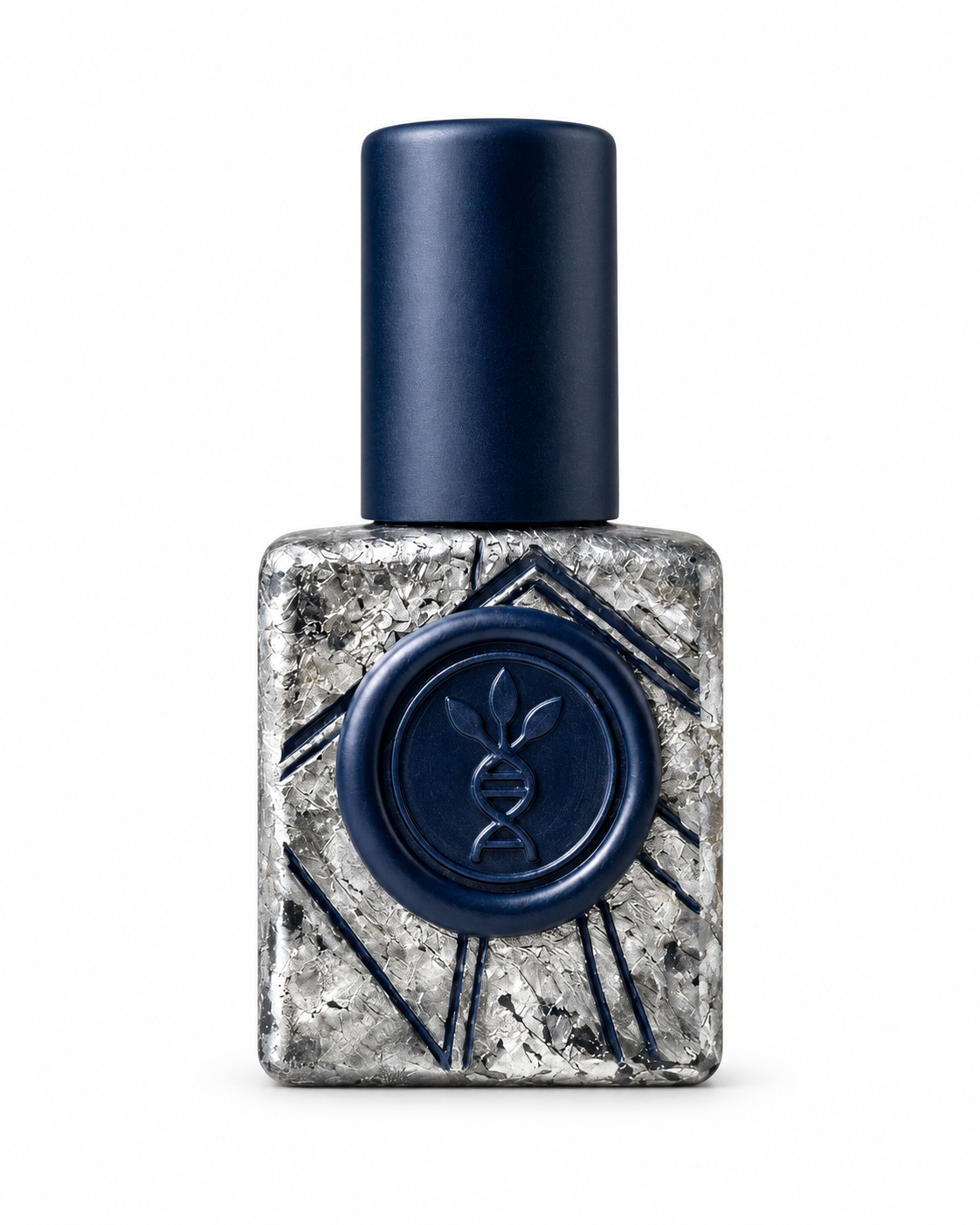 Cotton Air eau de parfum by AromaMeta — 10 ml silver-leaf bottle with navy cap