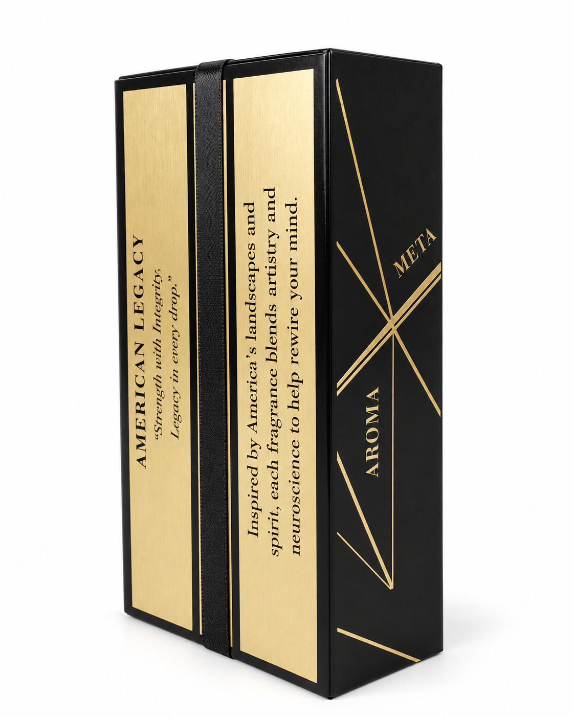 Spirit of Freedom eau de parfum by AromaMeta — American Legacy gift box, back panel